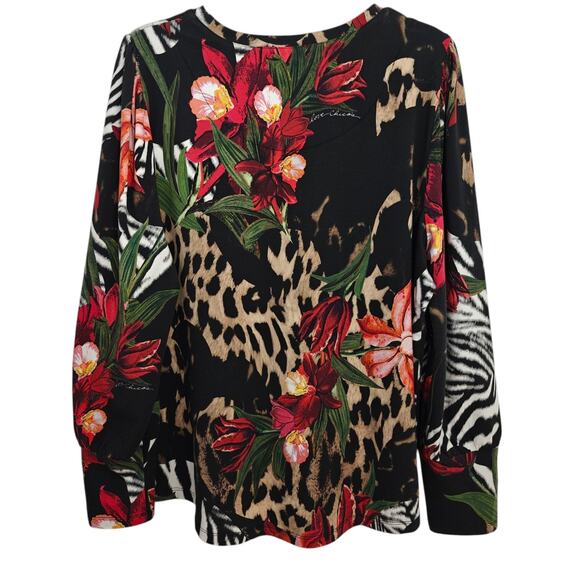 Chico's Touch of Cool Paradise Layering Tee Top Size XL / 3 Soft Stretch - Picture 6 of 8